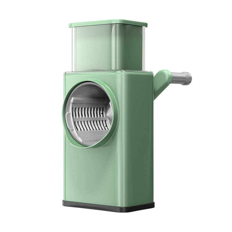 Multifunctional Drum Vegetable Slicer Spiralizer Cutter Rotary Vegetable Chopper Grater Grinder Salad Maker Kitchen Tool Large Capacity Hand-cranked Shredder Slicer - The Online Oasis