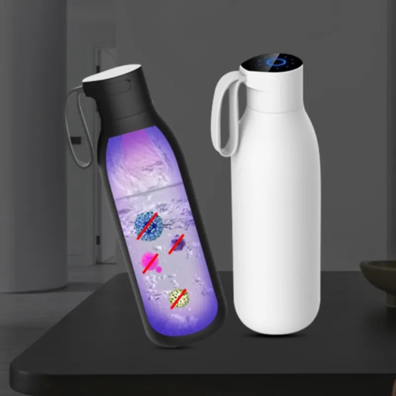 Single Wall 750ml Camping Water Bottle UVC Yogo Bottle Stainless Steel  Gift Cup With UV LED Self-Cleaning Disinfection System