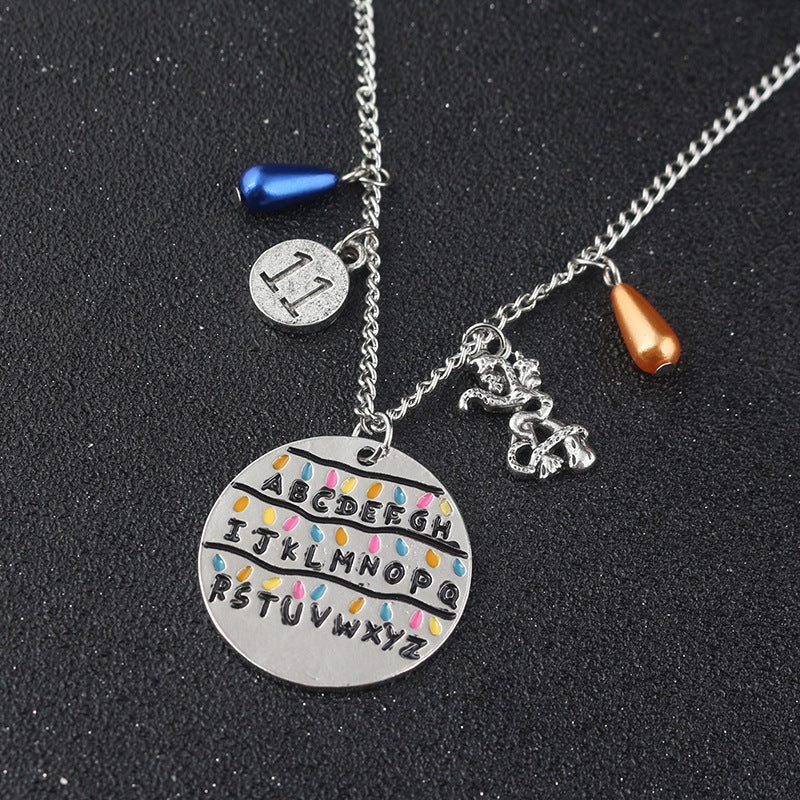 Stranger Things Necklace Bulb Letter Pendant - The Online Oasis