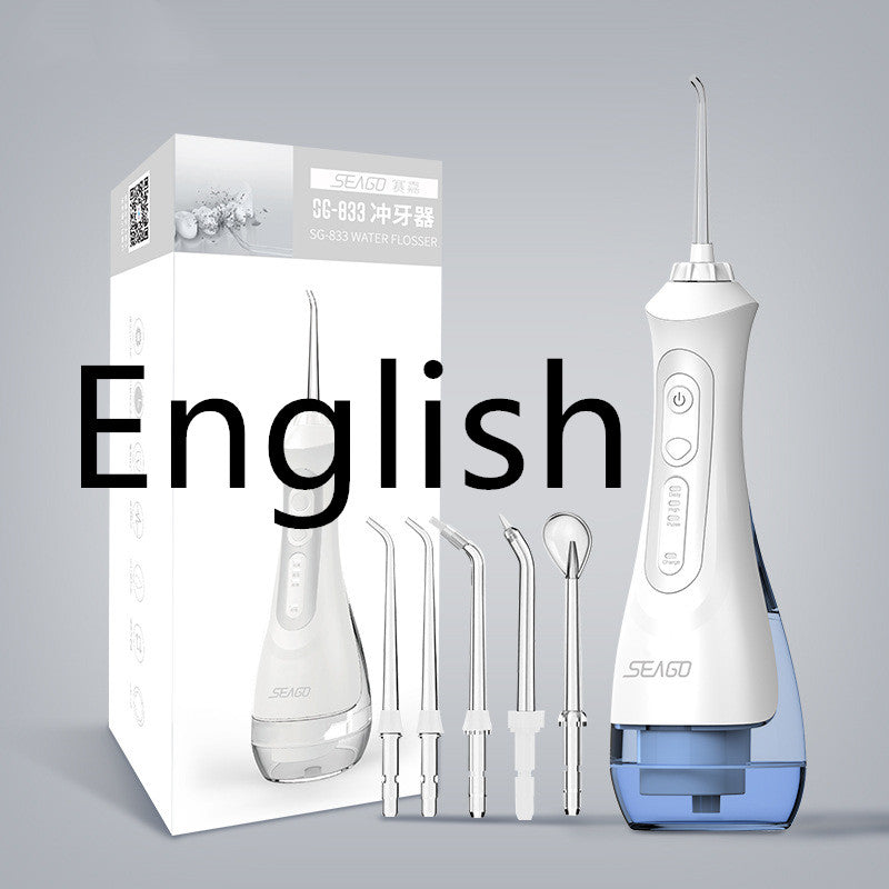 SEAGO USB Rechargeable Water Flosser Oral Irrigator Dental 3 modes 200ML Water Tank Water Jet Waterproof IPX7 - The Online Oasis