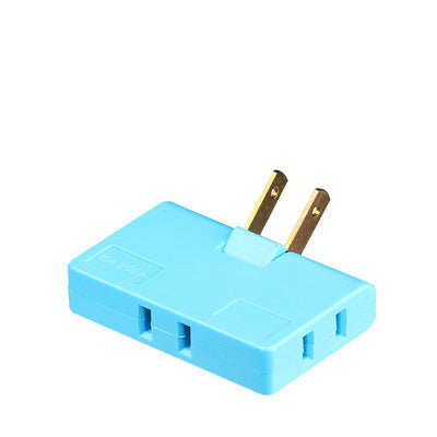 US Plug Rotary Head Plug Converter Ultra-Thin Conversion Plug Wireless Portable One Turn Three - The Online Oasis