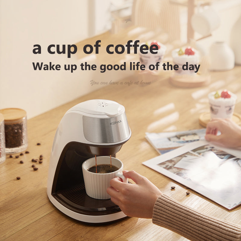 New Coffee Machine Fully Automatic Home Office Mini American Small Portable Coffee Maker - The Online Oasis