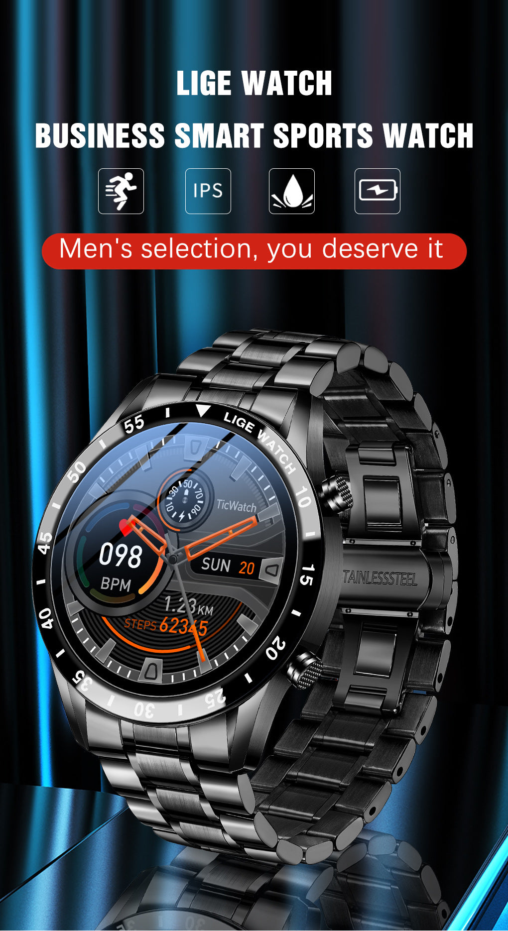 Lige's New Smart Watch Upgrade Smart Wearable Watch - The Online Oasis