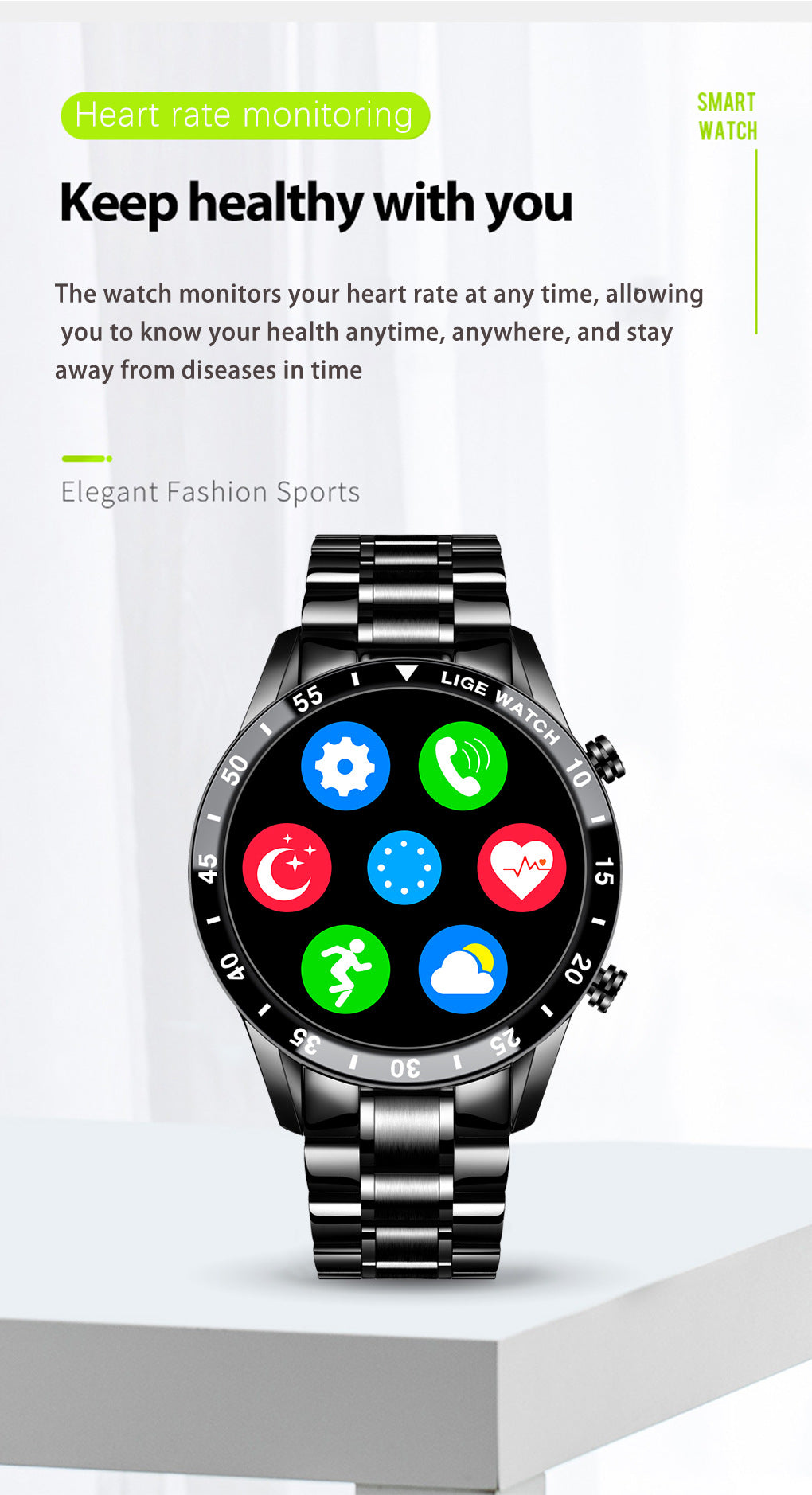 Lige's New Smart Watch Upgrade Smart Wearable Watch - The Online Oasis