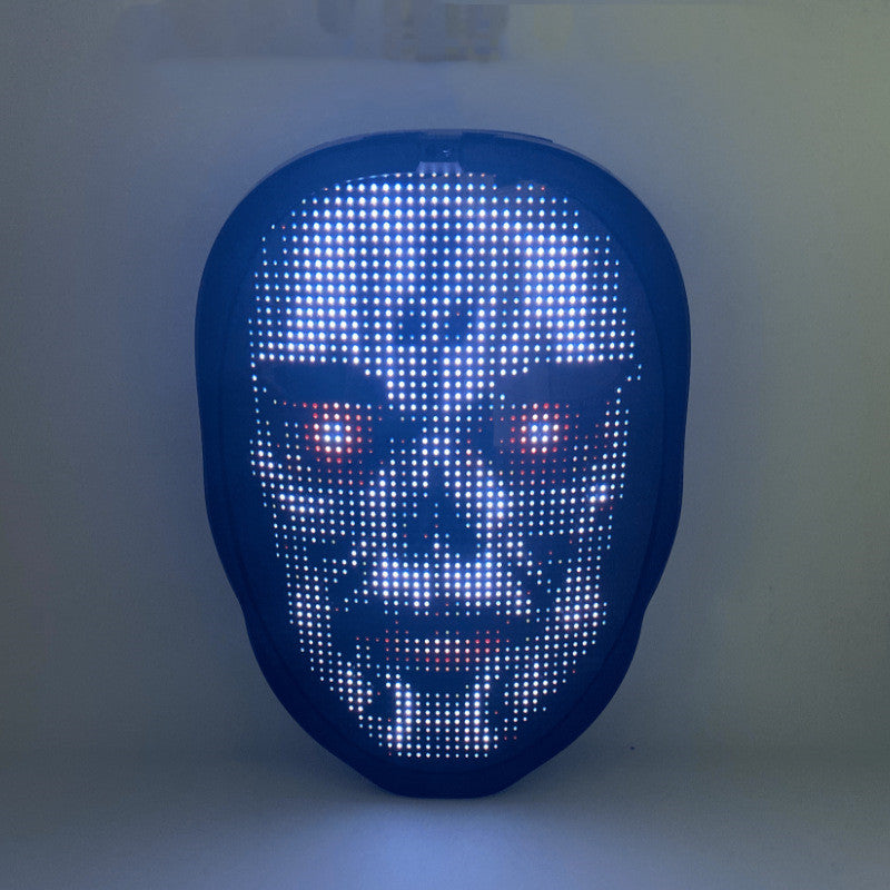 Full-Color LED App Controlled Face-Changing Luminous Mask - The Online Oasis