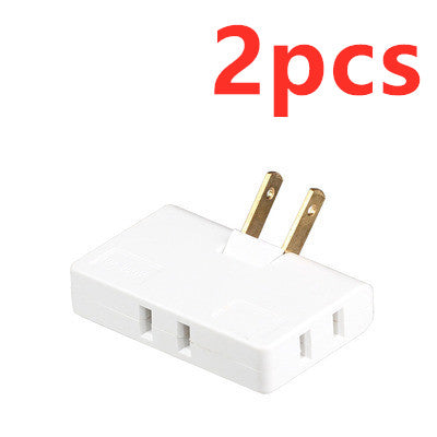 US Plug Rotary Head Plug Converter Ultra-Thin Conversion Plug Wireless Portable One Turn Three - The Online Oasis