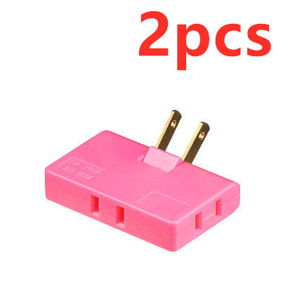 US Plug Rotary Head Plug Converter Ultra-Thin Conversion Plug Wireless Portable One Turn Three - The Online Oasis