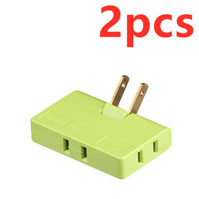 US Plug Rotary Head Plug Converter Ultra-Thin Conversion Plug Wireless Portable One Turn Three - The Online Oasis