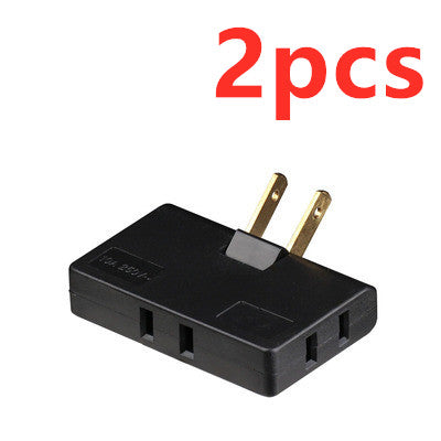 US Plug Rotary Head Plug Converter Ultra-Thin Conversion Plug Wireless Portable One Turn Three - The Online Oasis