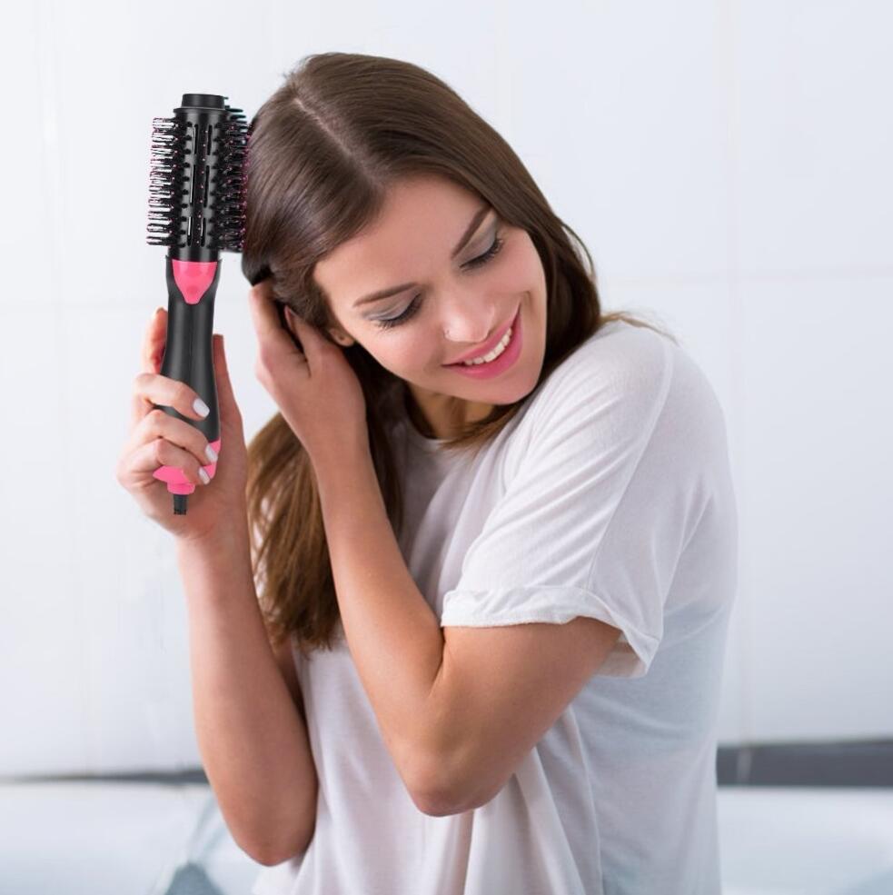 One-Step Electric Hair Dryer Comb Multifunctional Comb Straightener Hair Curling - The Online Oasis