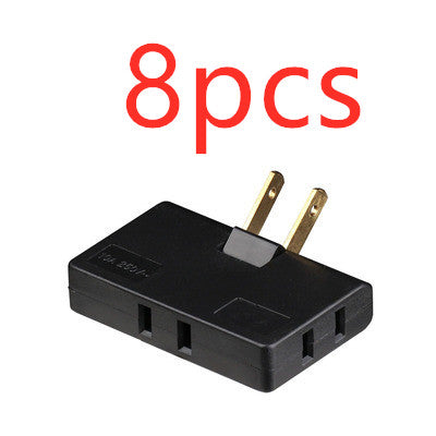 US Plug Rotary Head Plug Converter Ultra-Thin Conversion Plug Wireless Portable One Turn Three - The Online Oasis