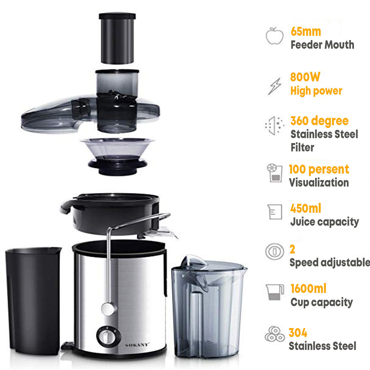 Juicer Multifunctional Separate Stainless Steel - The Online Oasis