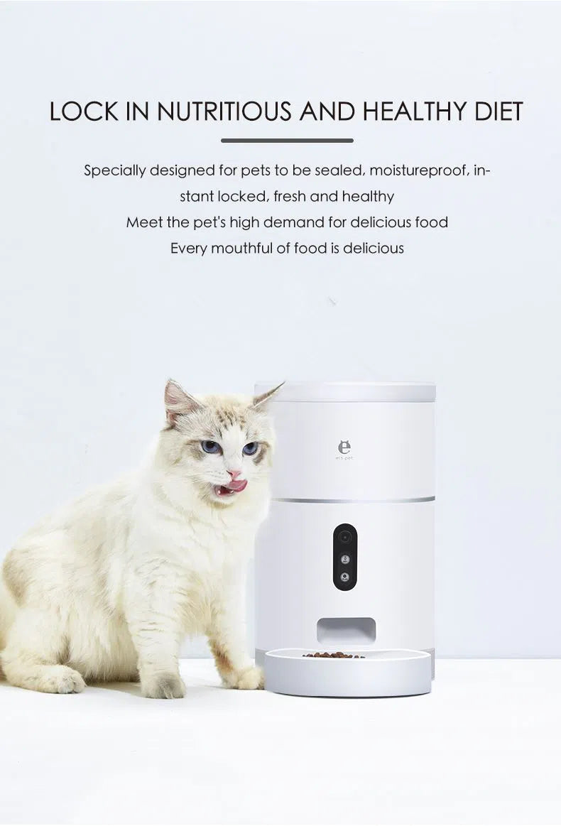 ELS Smart Wifi Automatic Pet Feeder APP Camera Version