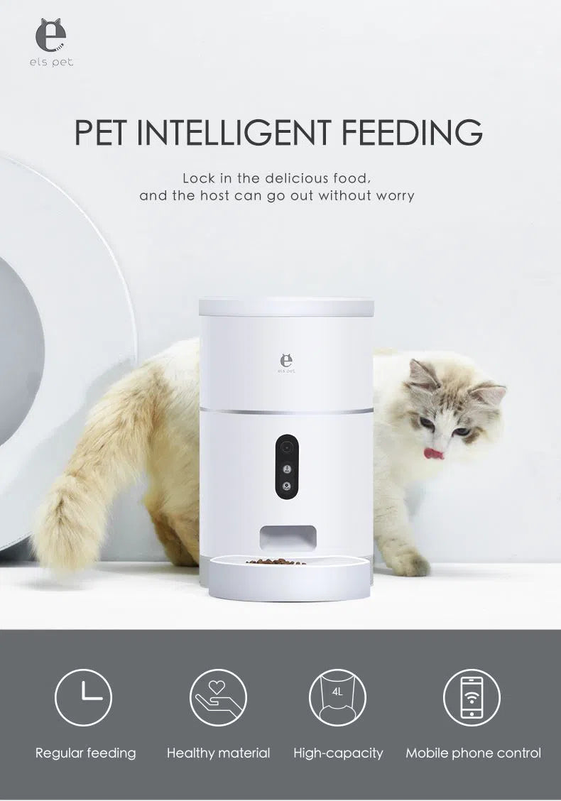 ELS Smart Wifi Automatic Pet Feeder APP Camera Version