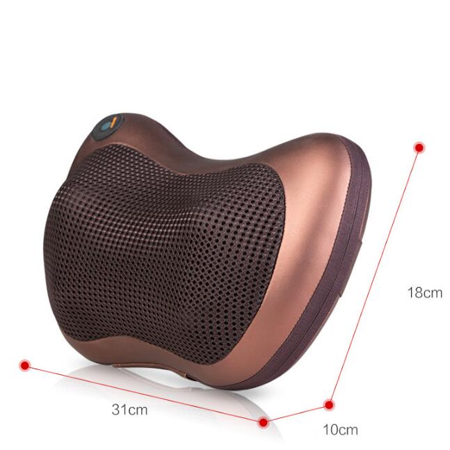 Electric Infrared Heating Kneading Neck Shoulder Back Body Spa Massage Pillow, Car Chair Massage Device - The Online Oasis