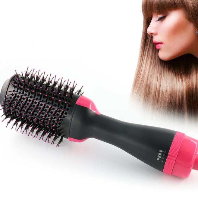 One-Step Electric Hair Dryer Comb Multifunctional Comb Straightener Hair Curling - The Online Oasis