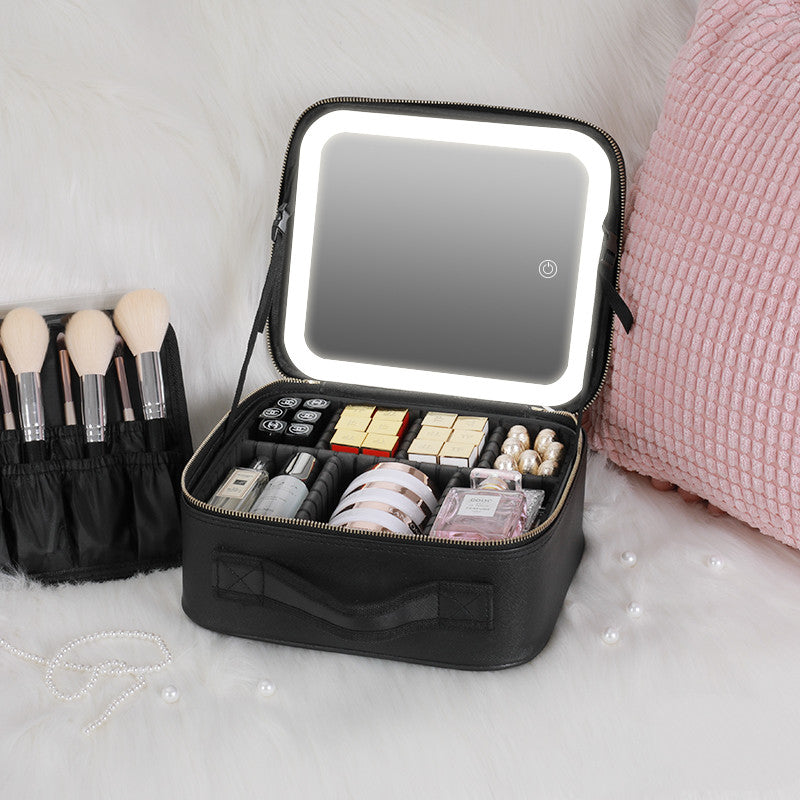 Smart LED Cosmetic Travel Case With Mirror - The Online Oasis