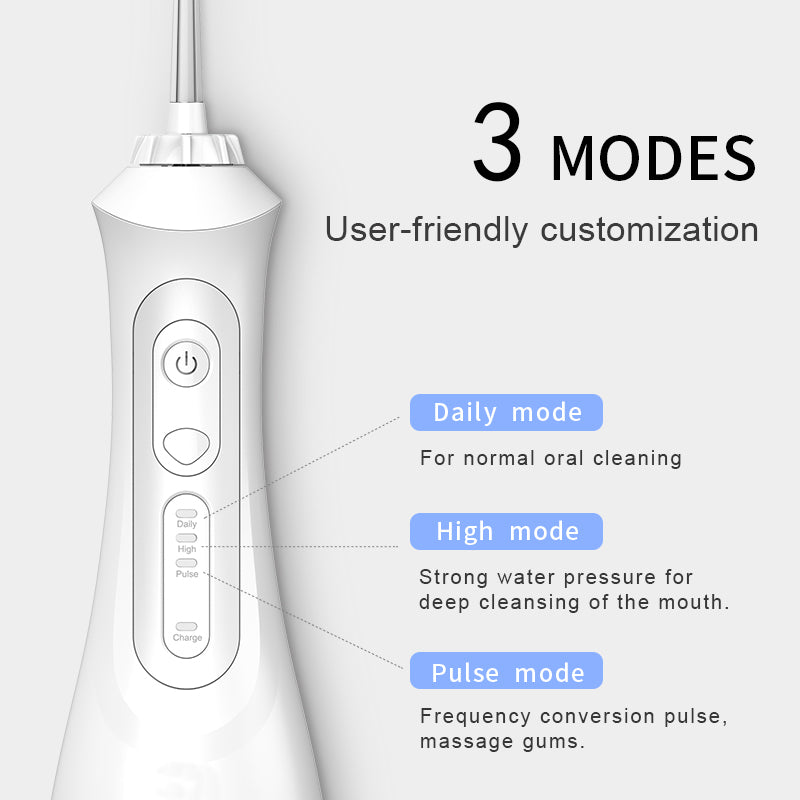 SEAGO USB Rechargeable Water Flosser Oral Irrigator Dental 3 modes 200ML Water Tank Water Jet Waterproof IPX7 - The Online Oasis