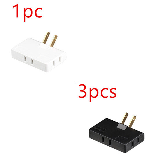 US Plug Rotary Head Plug Converter Ultra-Thin Conversion Plug Wireless Portable One Turn Three - The Online Oasis