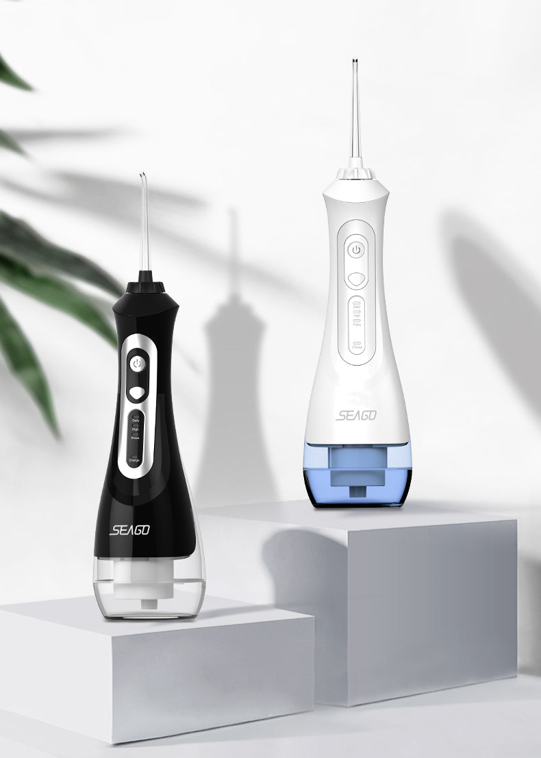 SEAGO USB Rechargeable Water Flosser Oral Irrigator Dental 3 modes 200ML Water Tank Water Jet Waterproof IPX7 - The Online Oasis