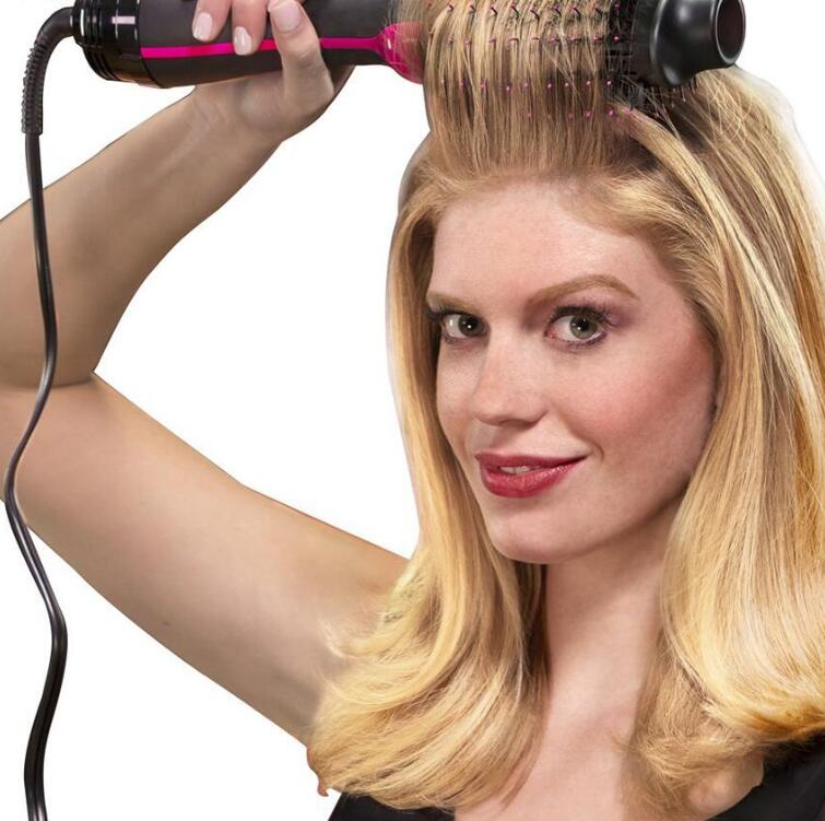 One-Step Electric Hair Dryer Comb Multifunctional Comb Straightener Hair Curling - The Online Oasis