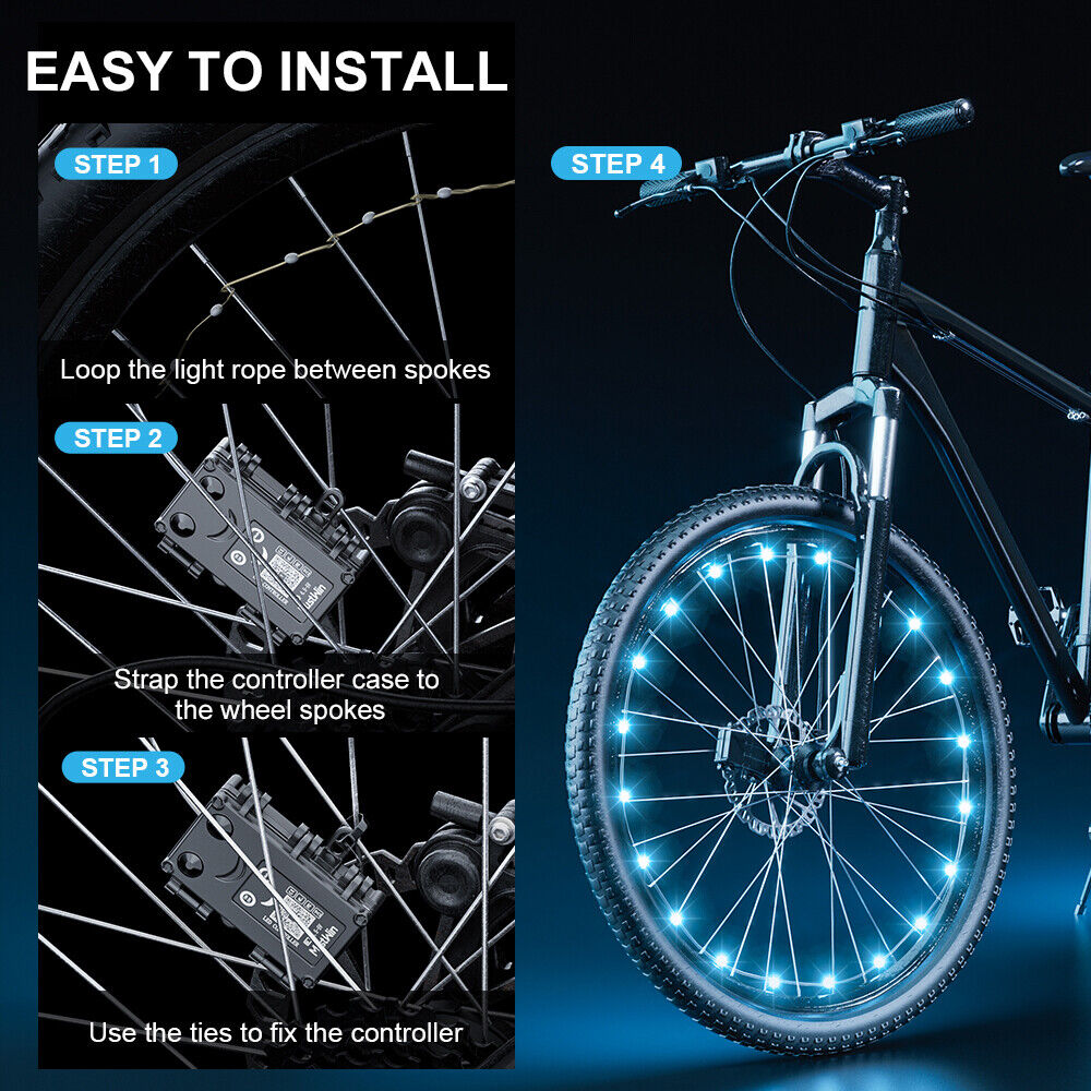 Smart Bike Wheel Light IP65 - The Online Oasis