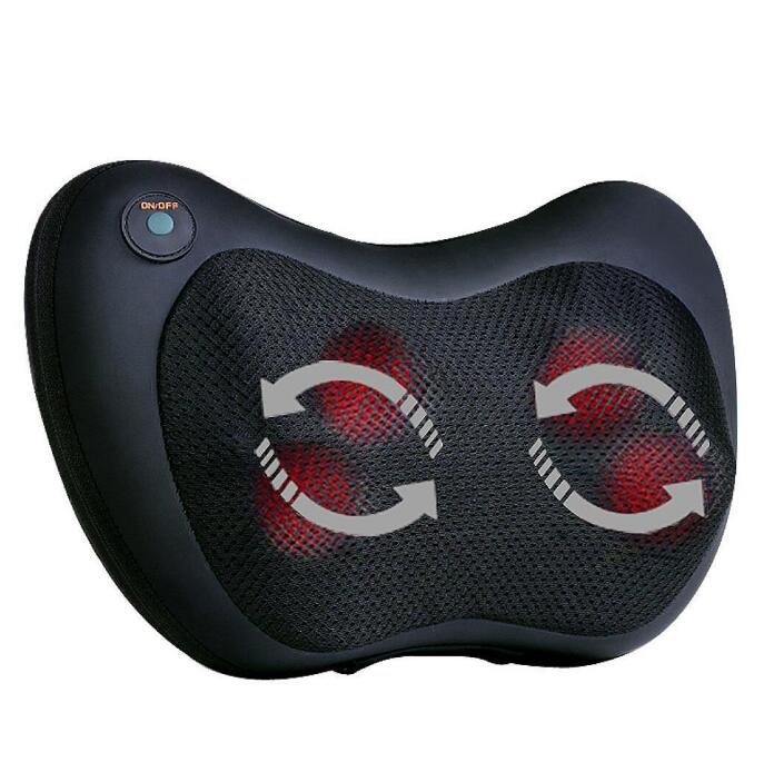 Electric Infrared Heating Kneading Neck Shoulder Back Body Spa Massage Pillow, Car Chair Massage Device - The Online Oasis