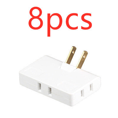 US Plug Rotary Head Plug Converter Ultra-Thin Conversion Plug Wireless Portable One Turn Three - The Online Oasis