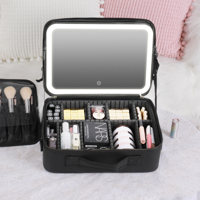 Smart LED Cosmetic Travel Case With Mirror - The Online Oasis