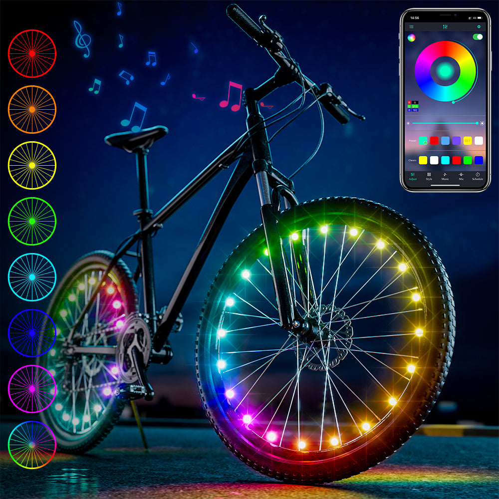 Smart Bike Wheel Light IP65 - The Online Oasis