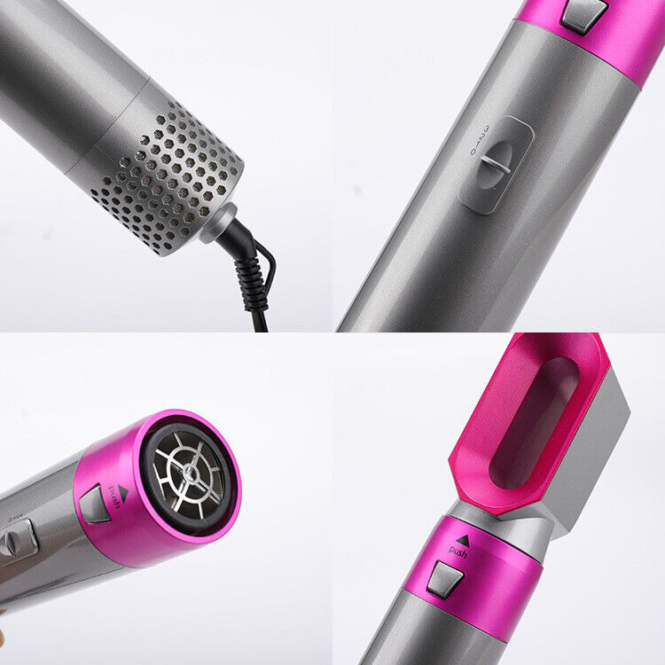 5 In 1 Hair Dryer Volumizer Brush Dryer Hot Hair Comb Curling And Wand Straighter - The Online Oasis