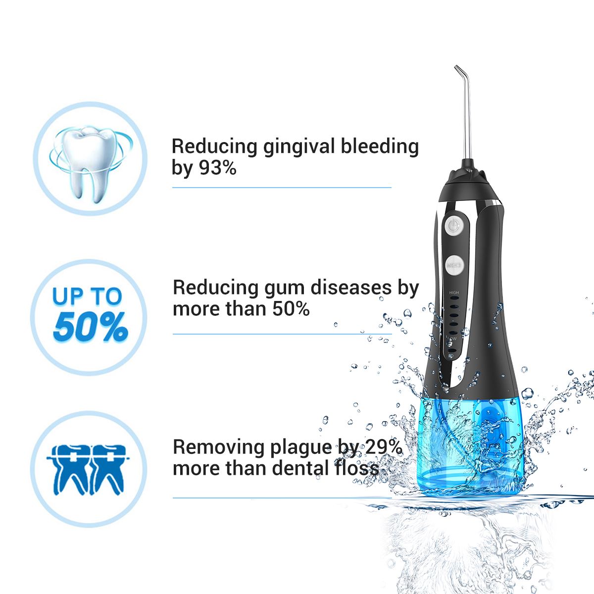 AG Portable Oral Irrigator Rechargeable Water Flosser - The Online Oasis