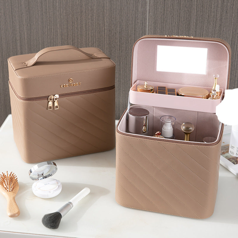 Ladies Large Capacity Portable Multifunctional Portable Cosmetic Case - The Online Oasis