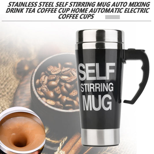 Self Stirring Stainless Steel Mug - The Online Oasis