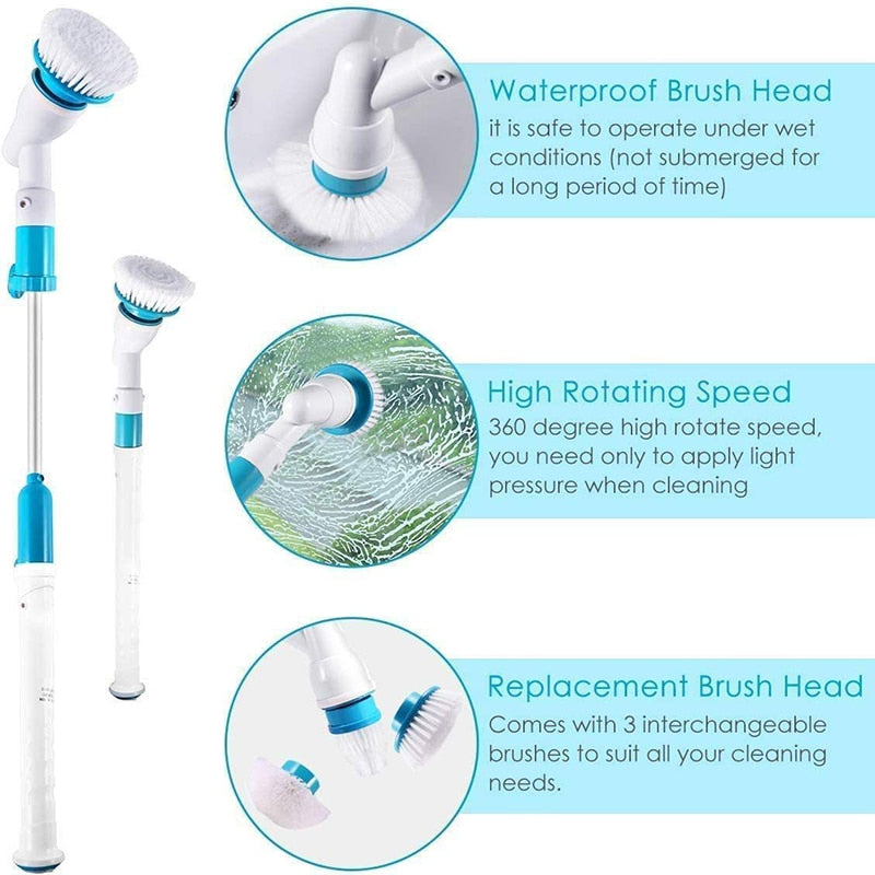 Adjustable Electric Cleaning Brush & Tool Set - The Online Oasis