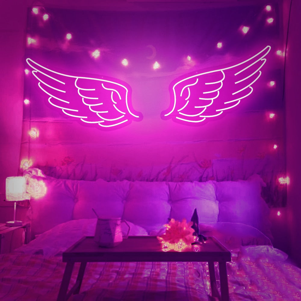 LED Angel Wings Neon Sign - The Online Oasis