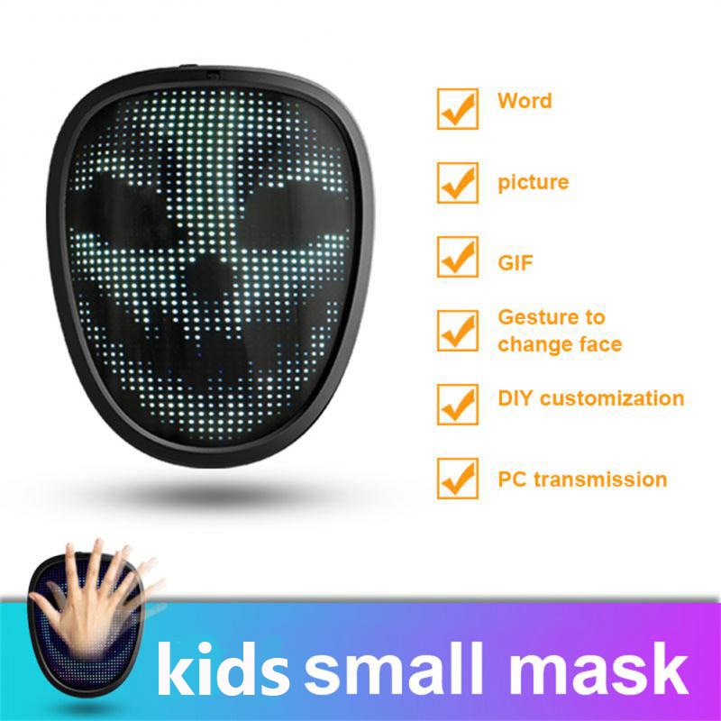 Programmable LED Luminous Mask Carnival Festival Changing Face Light Up Party Halloween Christmas Mask Decor  Bluetooth Contorl - The Online Oasis