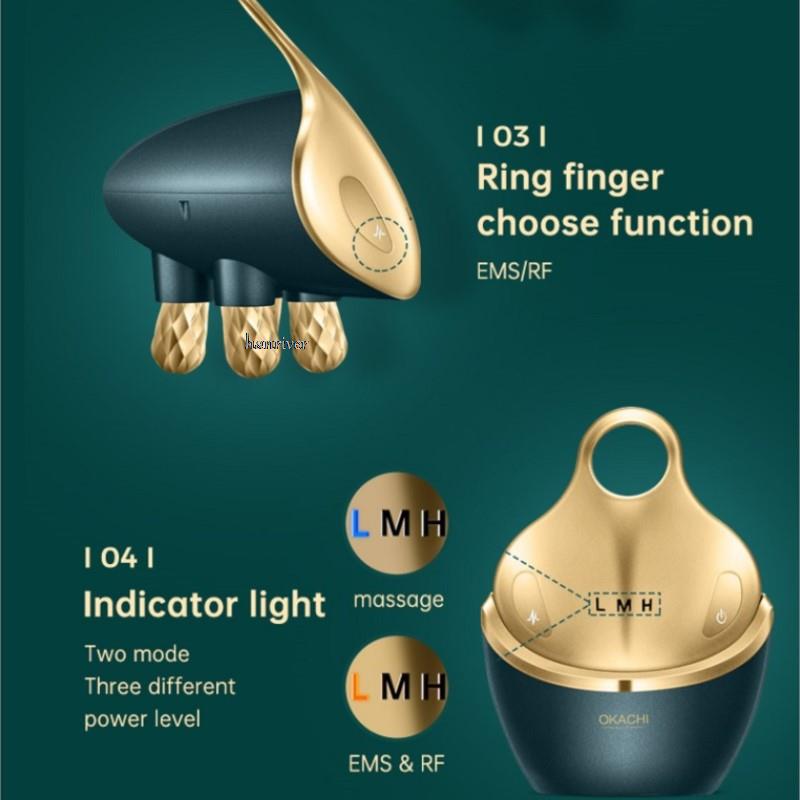 OKACHI 5 in 1 Facial Massager EMS with 4D Massage - The Online Oasis