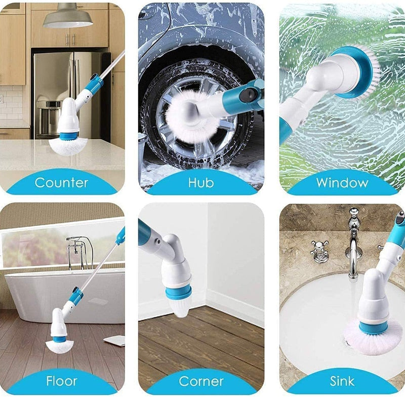 Adjustable Electric Cleaning Brush & Tool Set - The Online Oasis