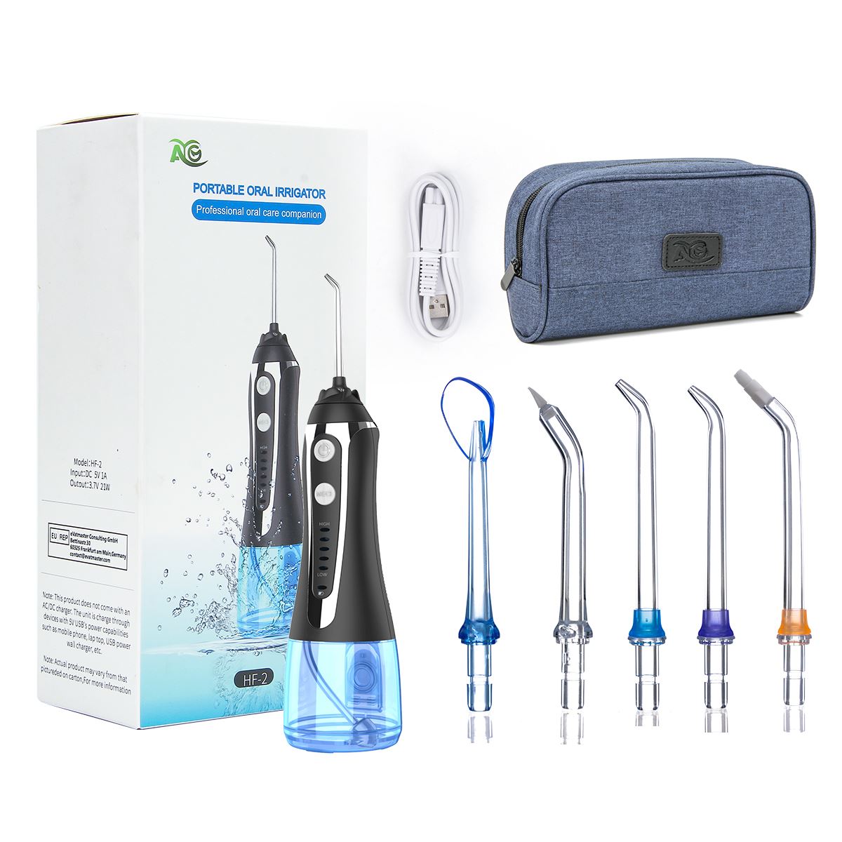 AG Portable Oral Irrigator Rechargeable Water Flosser - The Online Oasis