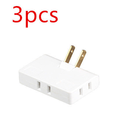 US Plug Rotary Head Plug Converter Ultra-Thin Conversion Plug Wireless Portable One Turn Three - The Online Oasis