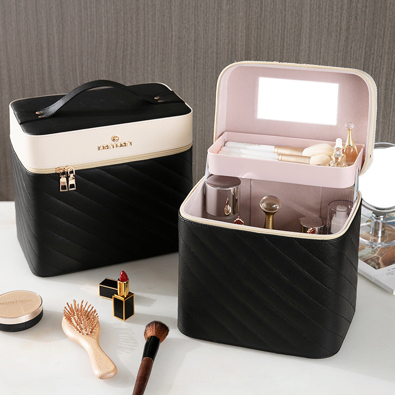 Ladies Large Capacity Portable Multifunctional Portable Cosmetic Case - The Online Oasis