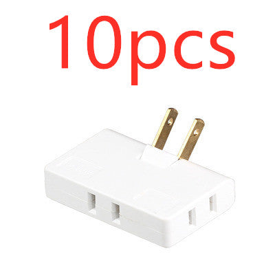 US Plug Rotary Head Plug Converter Ultra-Thin Conversion Plug Wireless Portable One Turn Three - The Online Oasis