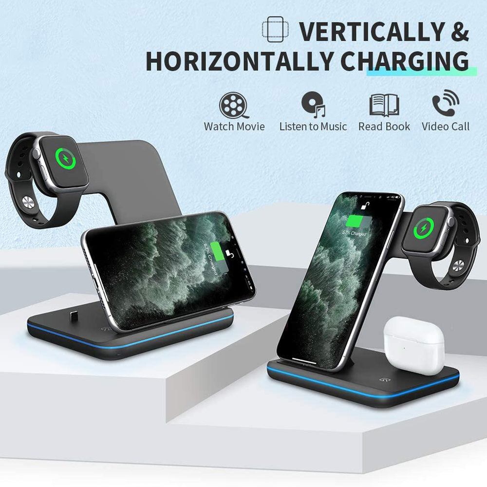 3 In 1 Wireless Charger Stand - The Online Oasis